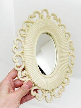 Vintage Burwood Wall Mirror Lace Cottagecore Country Farm MCM 80's